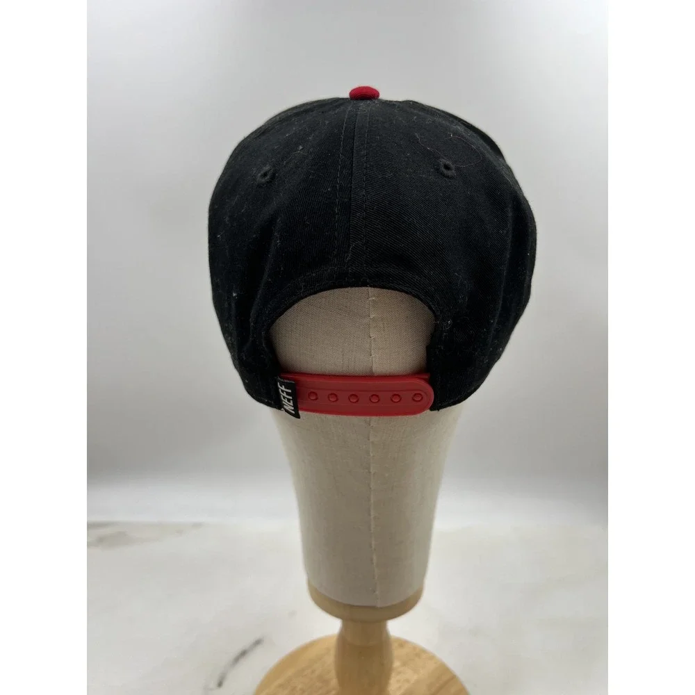 Neff Hat Disney Mickey Mouse Pixel 3D Rubber Snapback Black Red Adjustable Cap